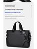 Men's Black Waterproof Oxford Briefcase – Large Capacity, Versatile Commuter Bag