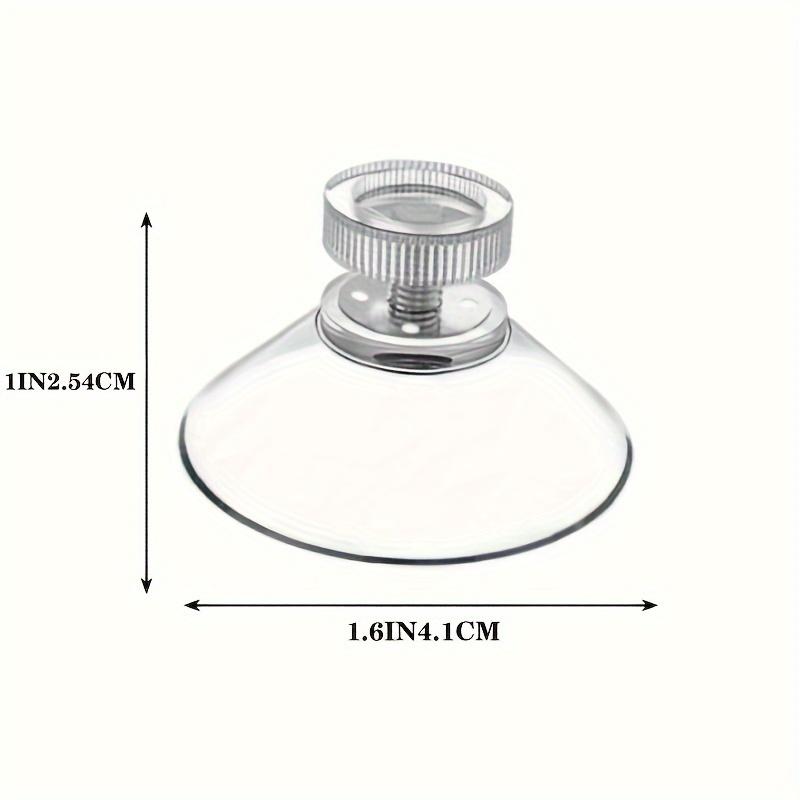 6Pack Transparent PVC Suction Hooks Heavy Duty Adhesive Wall Hangers Reusable Hanging Solution for Glass Mirrors Bathroom Kitchen