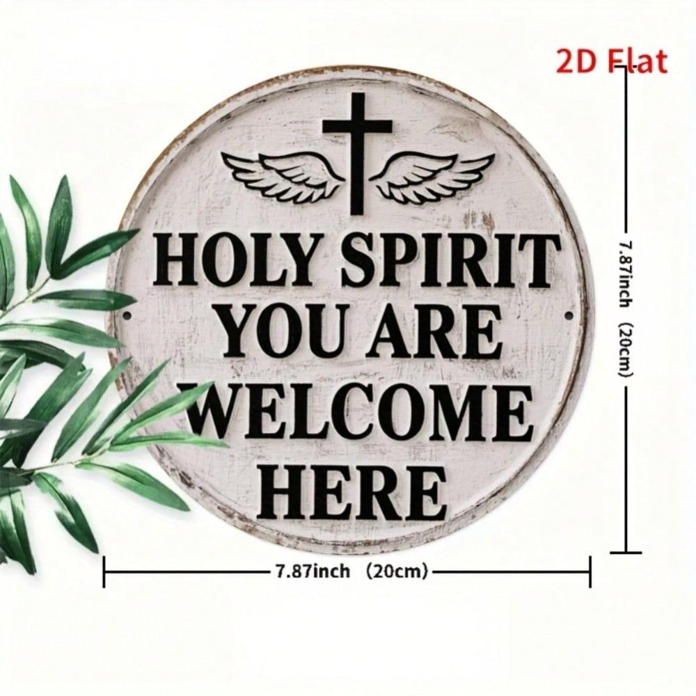 Vintage Holy Spirit Dove Cross Bohemian Metal Wall Art Rustic White Finish Home Decor