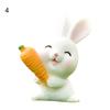 Rabbit Figurines Exquisite Handmade Cute Fashion Mini Animals Carrots Basket Micro Landscape Decor for Garden
