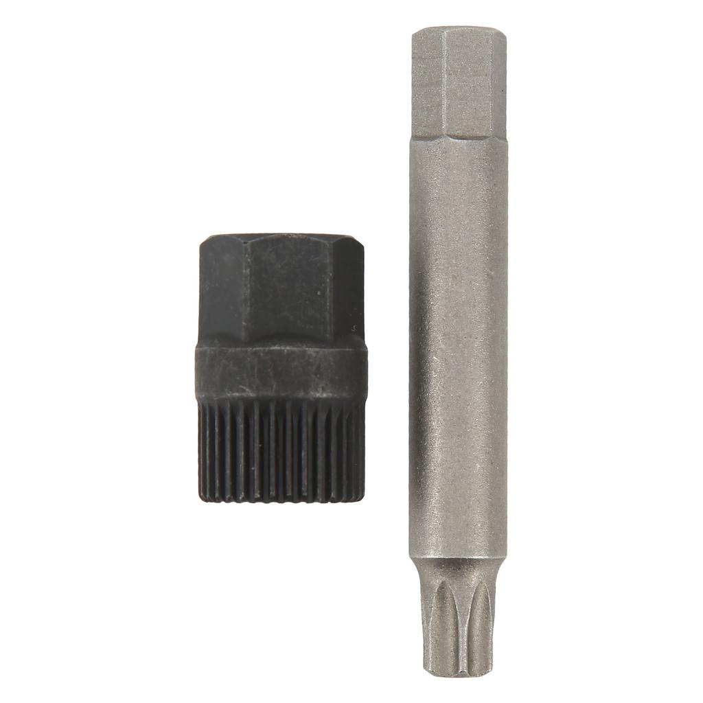 Alternator Pulley Wrench Kit 33 Teeth Spline Socket Drill Bit Puller Remover Tool Replacement for