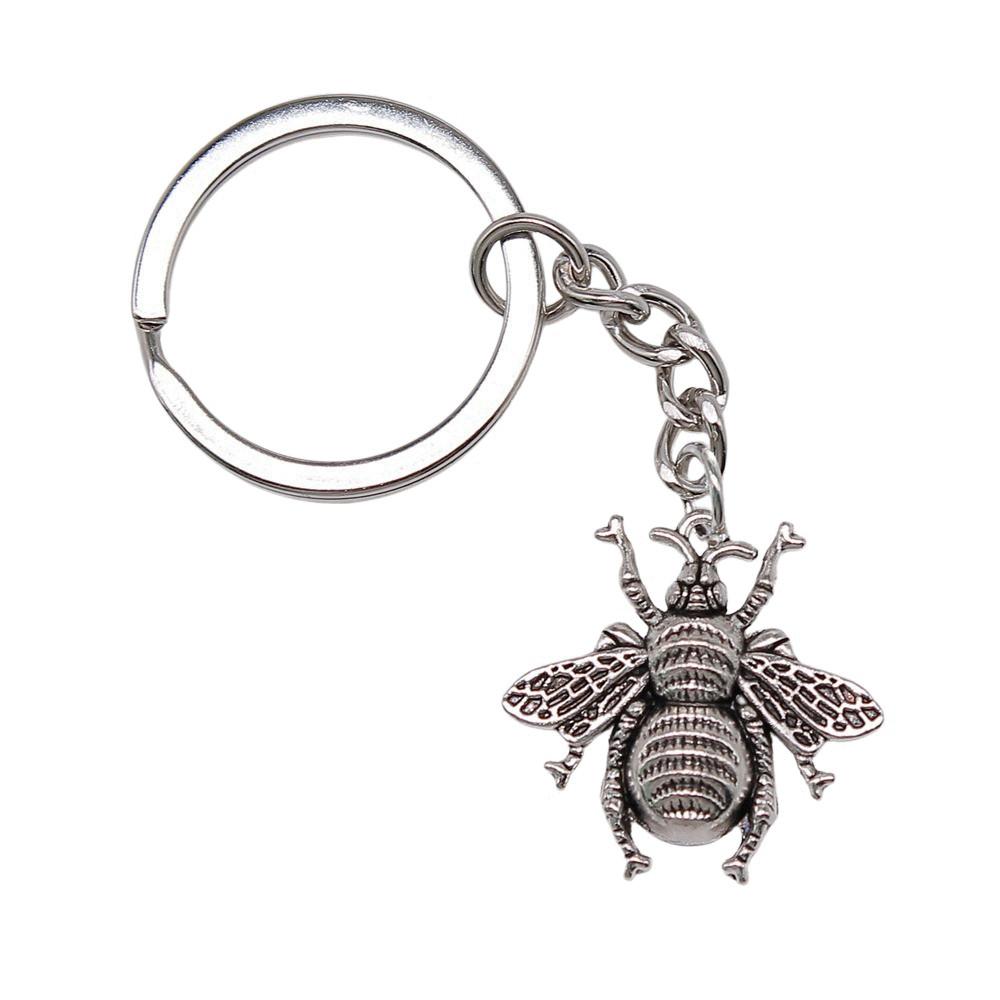 Breloc cu Charm Libelulă și Albină Pandantive Fluture Inel pentru Chei Inel de 28mm