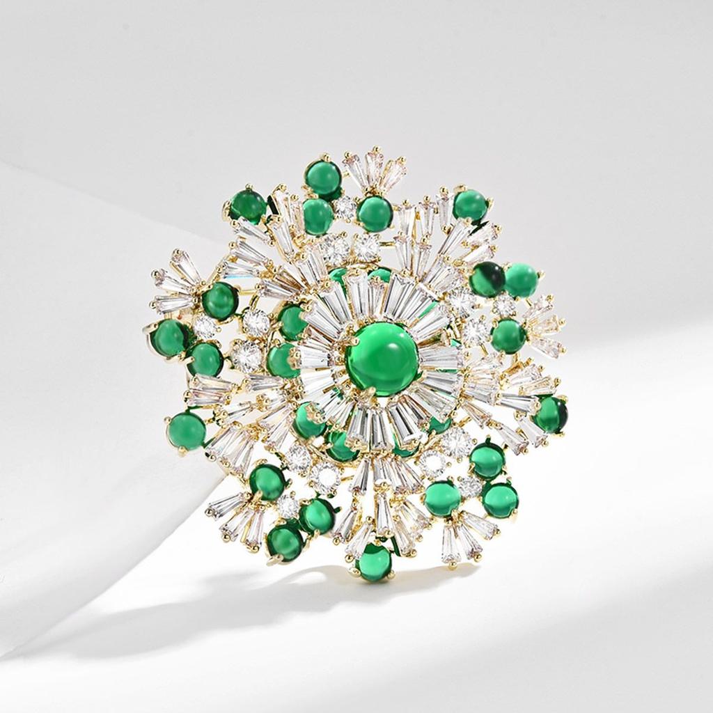 Damen Leichter Luxus Design Elegante Eingelegte Zirkon Schneeflocken Brosche Modische Und Vielseitige Nische Designgefühl Brosche