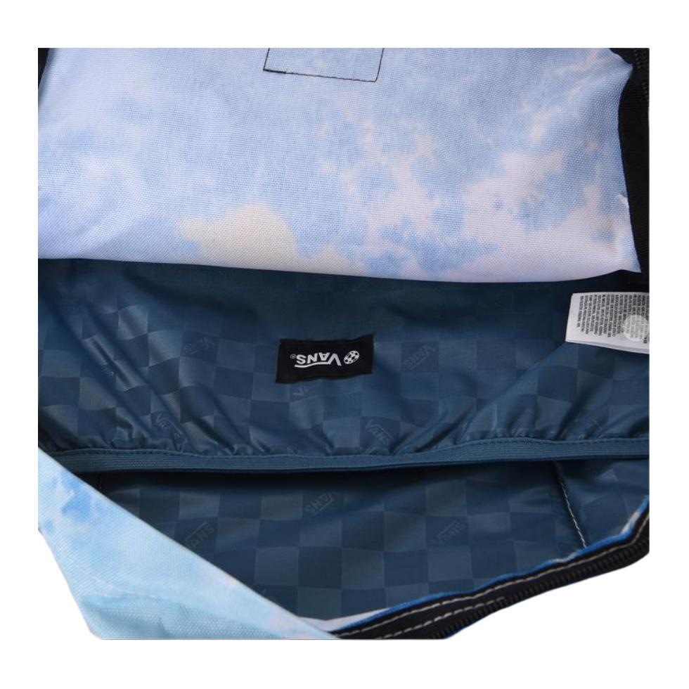 Vans Letter Patch Tie-Dye Design Backpack Unisex Backpack Blue VN0A5E2SG5O
