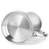 Tazas de Cerveza de Acero Inoxidable 304 de 450/560ML, Vasos Tipo Stein de Doble Pared para Leche y Café con Asa de Agarre para Bebidas Calientes y Frías