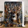 Deer Camouflage Blanket bedroom Blanket for Livingroom Couch lunch break Soft throw for Friend's festival Gift