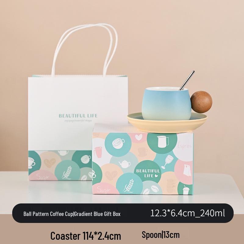 Керамический набор кружка и блюдце Linmei, матовый градиент, розово-белый, в японском стиле Other