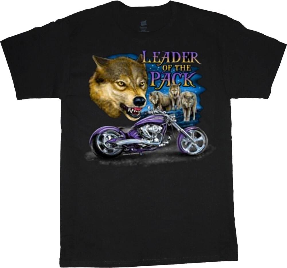 Biker Wolf  T-shirt Mens Graphic Tees Clothing Apparel Mens Gifts L