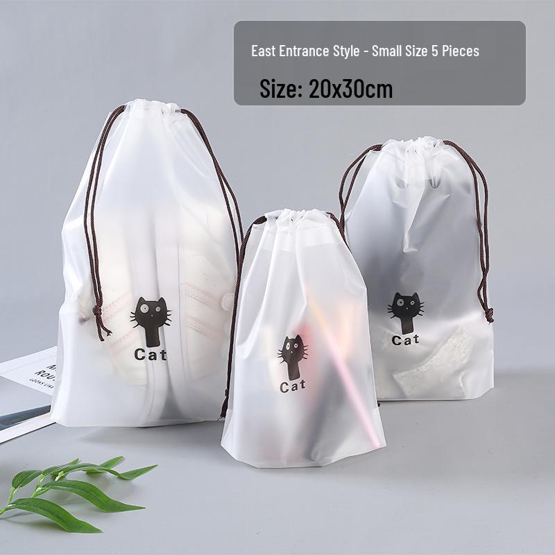 Portable Cartoon Travel Storage Drawstring Pouch - Dustproof, Waterproof Shoe and Clothes Bag