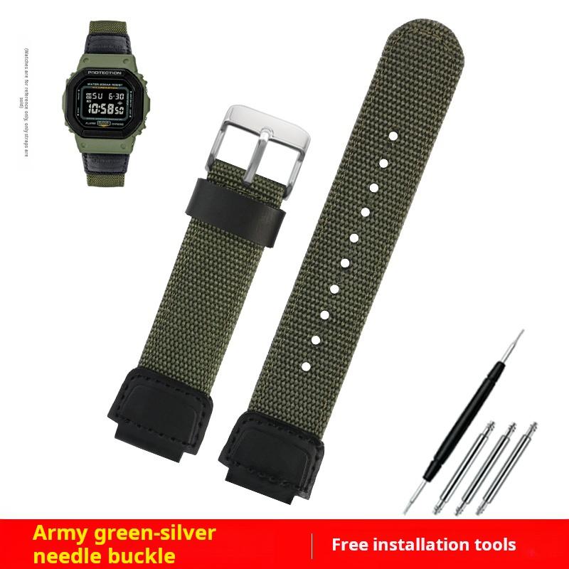 Pro Casio G-SHOCK DW5600 GW-5000 GWM5610 GM-5600 řemínek na hodinky modifikovaný nylonové plátno řemínek na hodinky pánský Prodyšný náramek na zápěstí