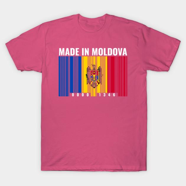 Women's Fashion Round Neck Short-sleeved Moldova Heritage Moldovan Roots Barcode Print T-shirt Summer Casual Slim T-shirt