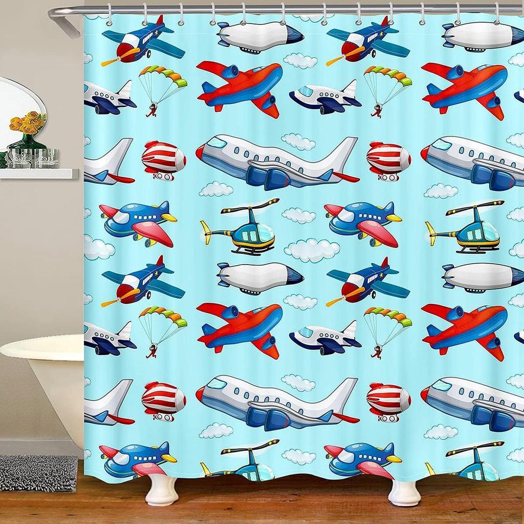 Cat Bath Curtain Kids Cartoon Pet Cats Shower Curtain For Boys Girls Children Cute Kitten Bathroom Shower Curtain Set Decor 3D