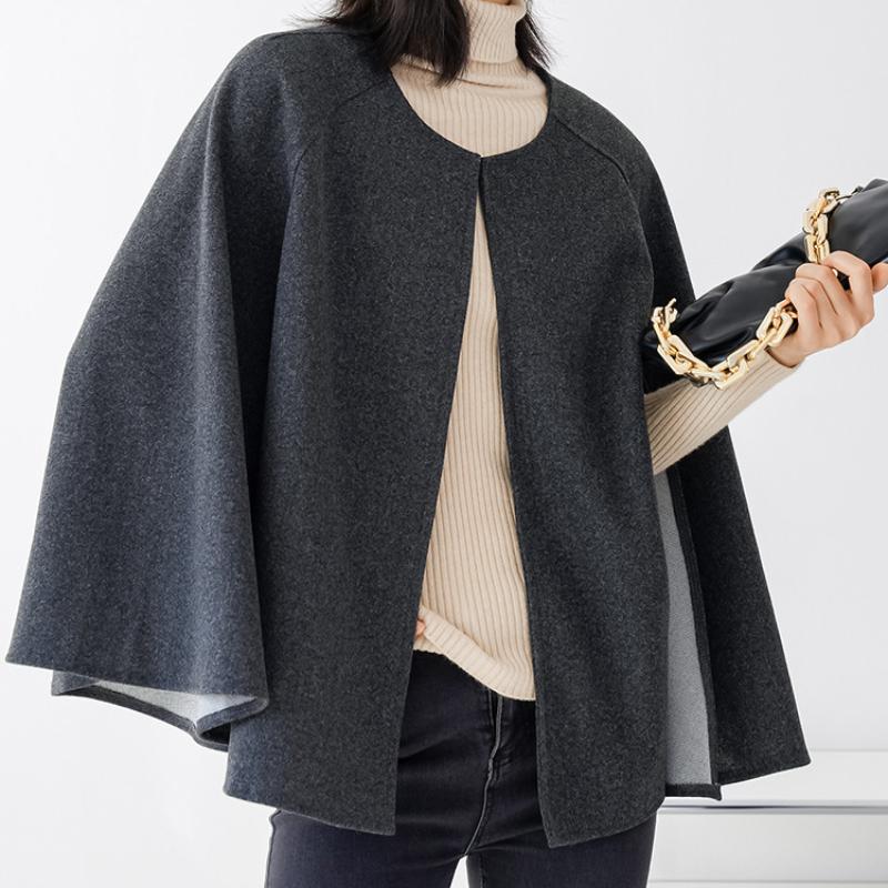 Frühling Herbst Neue Stil Japanischen Stil Jacke Rundhals Lose Fit Mantel Einfarbig Top Plus Größe Stilvolle Weibliche Mantel