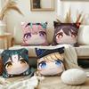 Genshin Impact Face Cute Q-version Game Cushion Cover Pillow Cover Decoration Room Home Sofa Living Office Car Nordic Simplicity