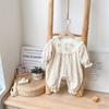 Ropa Bebe 2025 Autumn Baby Clothes Korean 0 To 12 Months Bodysuits & One-pieces Small Floral Girl Home Clothing Baby Jumpsuit