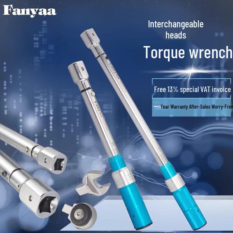 Fanyaa Professional Replaceable Head Preset Torque Wrench