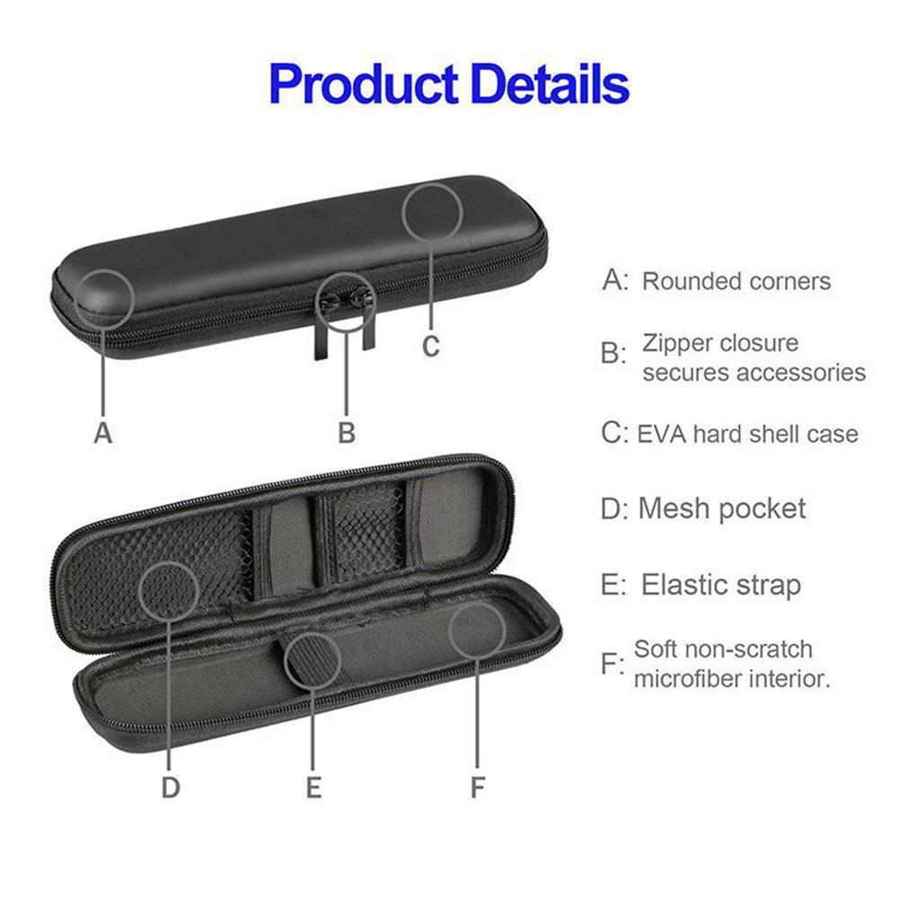 Black Eva Hard Shel Pencil Case School Supplies Students Pens Pouch Storage Organizer Protective Carrying Box For Pen Pencil
