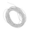 5 Meter Kunststoffperlen Perlenband Zierband für Hochzeit 1,5 mm Silber