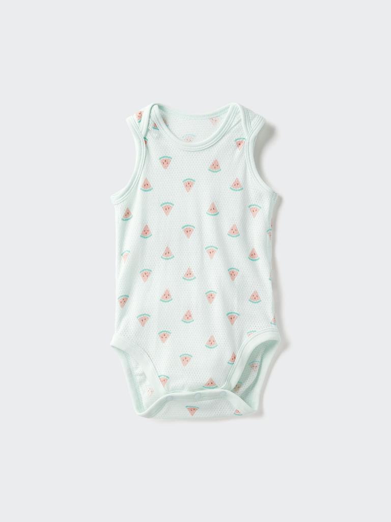 Uniqlo Japan Cotton Mesh Bodysuit Sleeveless