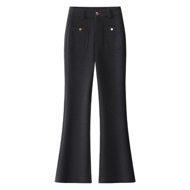 

Бежевые шерстяные брюки-клеш микро для женщин - Коллекция Осень/Зима 2024 2XL чёрный