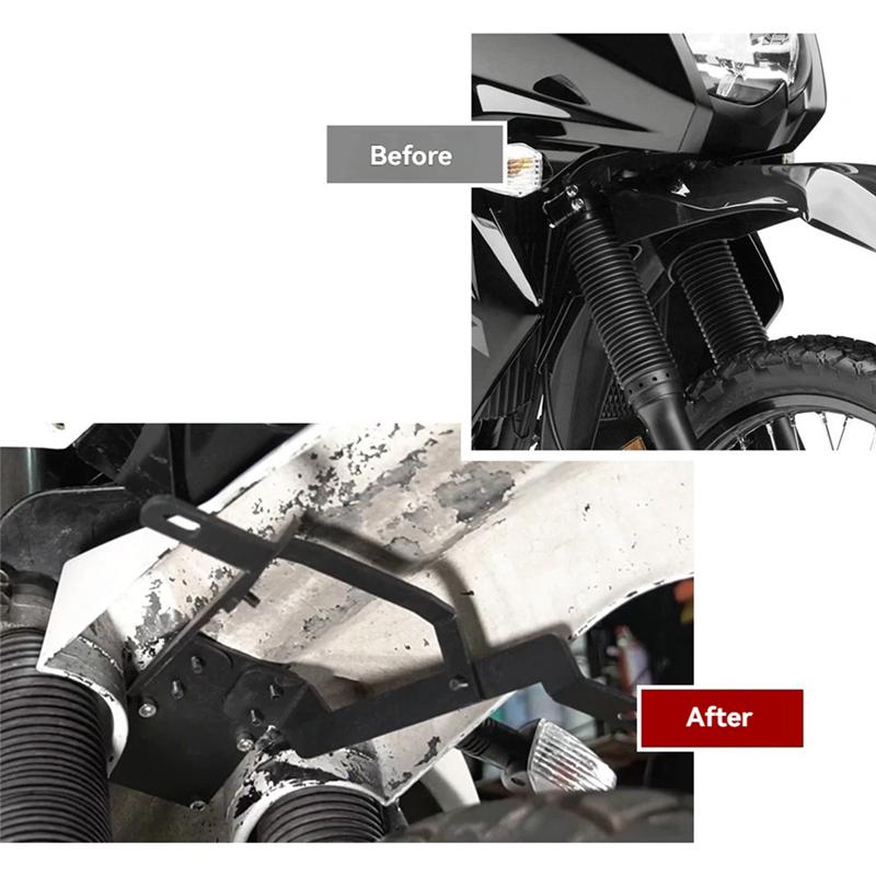 A28G-Кронштейн крепления дополнительного света Переднее крыло Для KAWASAKI KLR650 KLR 650 2008-2024 2025 Мотоцикла чёрный