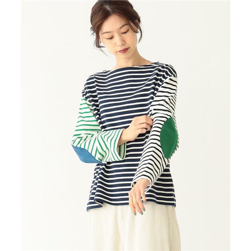 

Женский вязаный свитер Beams Color-Block с длинным рукавом – Повседневный, Универсальный, Модный Свободный крой One Size