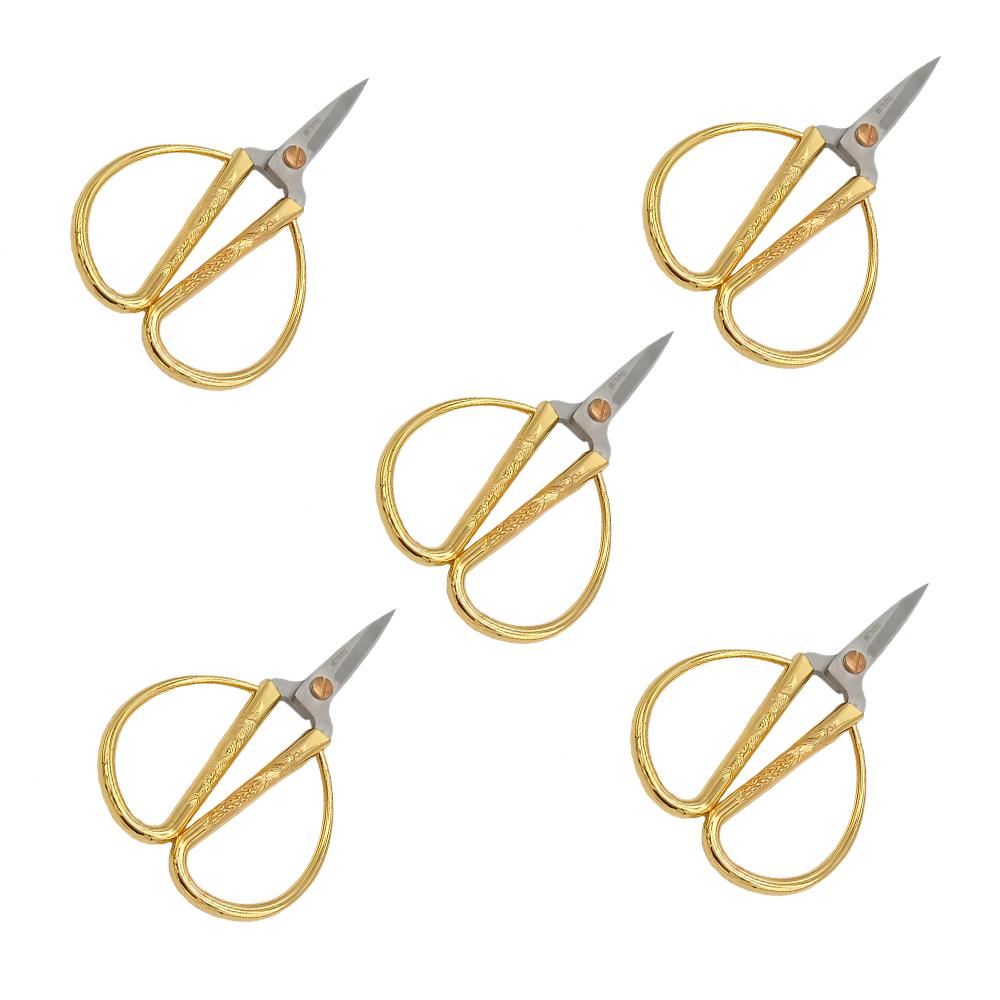 Stainless Steel Dragon and Phoenix Scissors Household Alloy Gold Scissors Ribbon-cutting Wedding Supplies Chinese Folk Custom