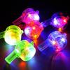 Vibranted LED Light Up Whistles 6 Pack Plastic Cheering Tools for Night Event Festival Celebration