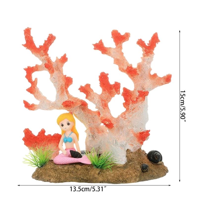 Aquariums Blond Girl Landscape Hideouts Coral Plastic Aquariums Decorations Art Crafts Terrarium Habitat Ornaments