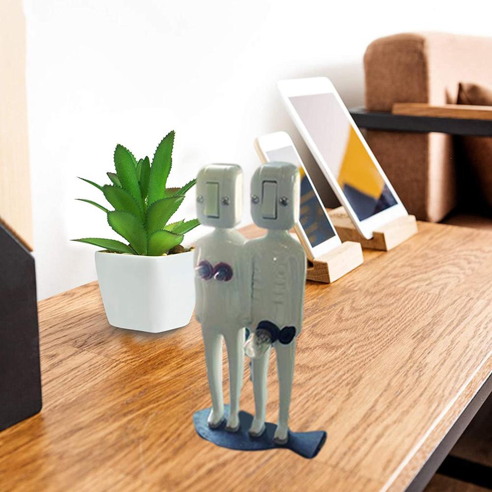Novelty Table Lamp USB Funny Resin Human Body Desk Lamp Fun Reading Lamp for Living Room Bedroom Study Desk Home
