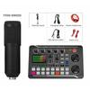 Voice Mix Console Amplifier Mixer Sound Card Console Amplifier Computer Bluetooth-Compatible Sound Card PC Live