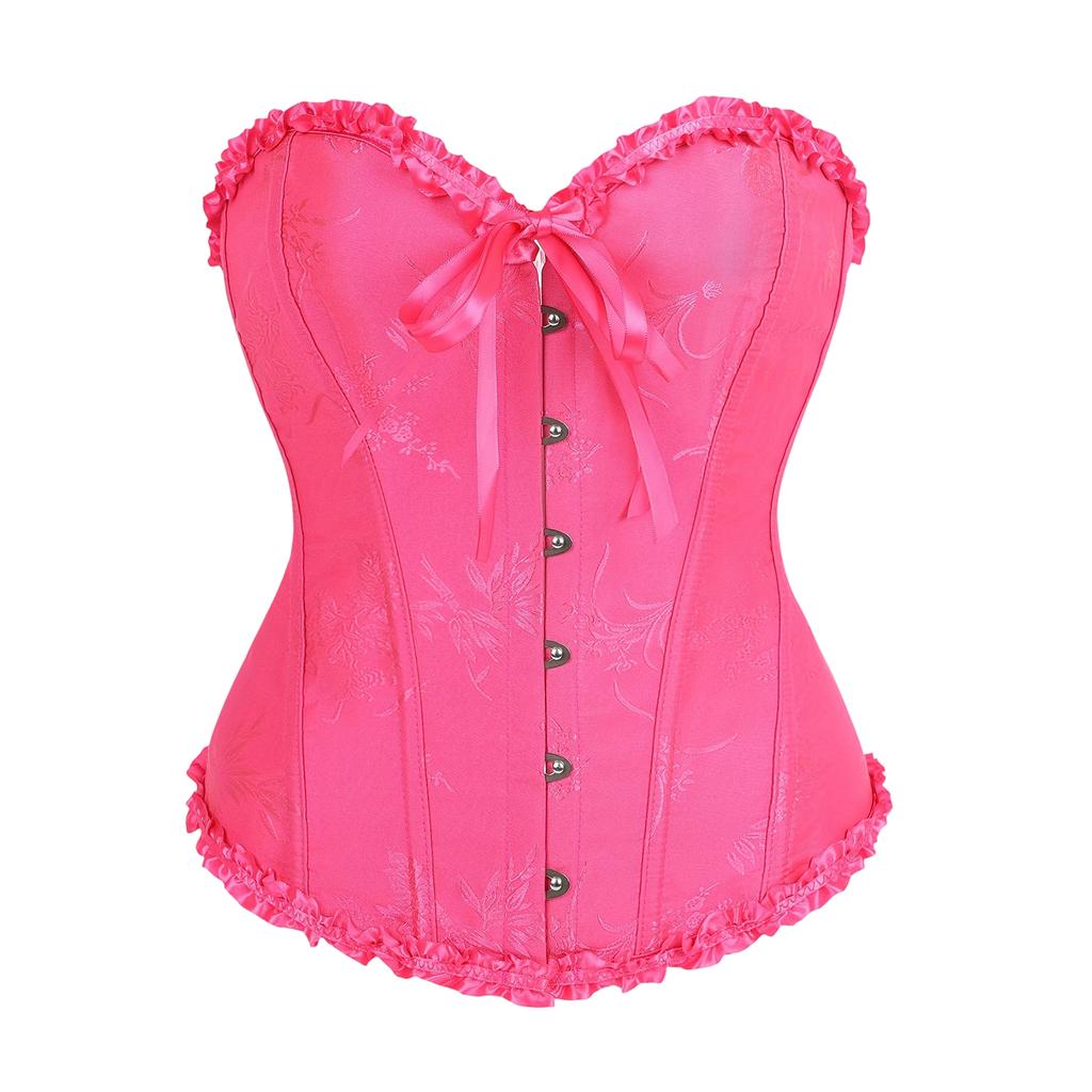 Women's Corset Top with Lace-Up Front Bustier Shapewear for Daily Wear