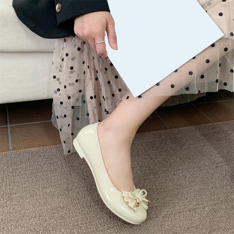 Women's Summer Low-Heel Bow Sandals - Casual Flat Bottom Fashion Shoes
