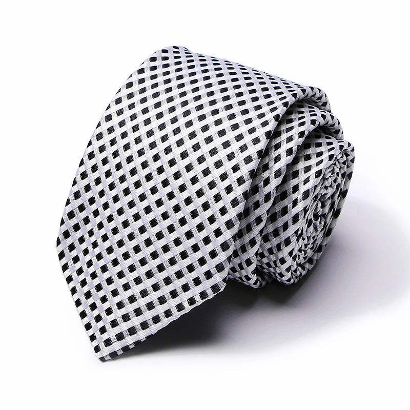 Tie Tie Polyester Silk Tie 8Cm Business Men'S Dress Wedding Studio Tie