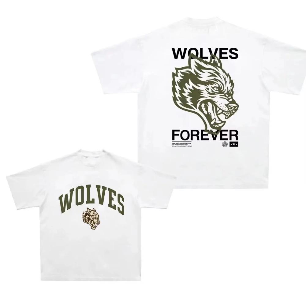 2025 Darc Sport Wolves T-Shirts Oversized Bodybuilding Gym Men Clothing Fugees Graphic Short Sleeve Top Tees Darcsport T Shirts