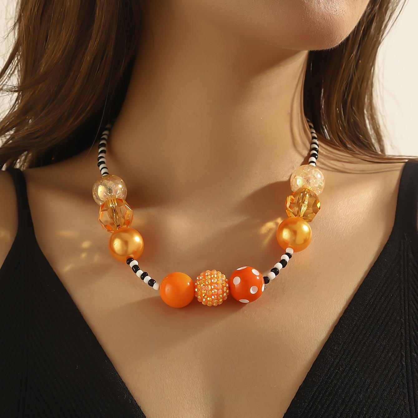 

Модное ожерелье для женских украшений оранжевый