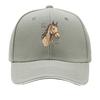 Rustic Galloping Horse Head Emblem Sandwich Baseball Cap Sun Cap Outdoor Workouts Hat