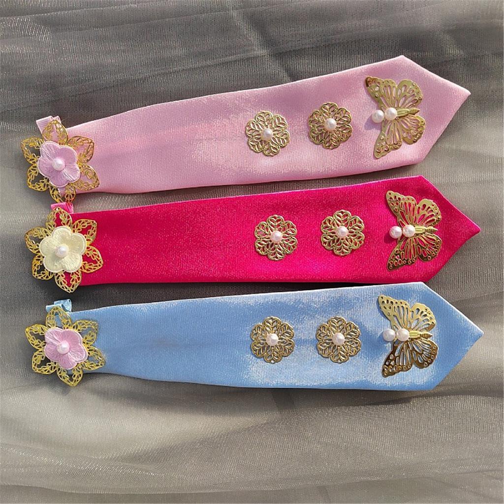 Traditional Korean Yanji Headband For Women Soft And Breathable Butterfly Decors Hairband For Cultural Event Daily Wear
