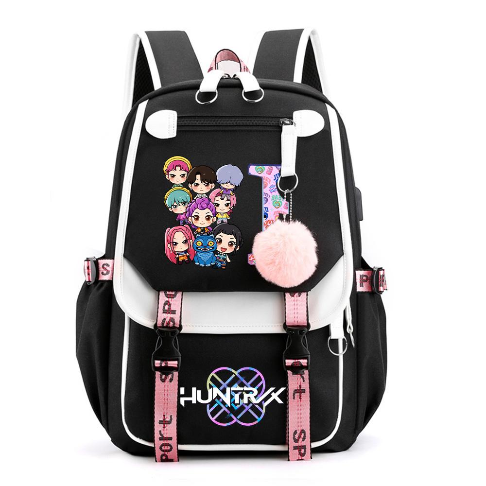 Anime K-pop spausdintas kuprinė mokyklinė paaugliui moksleiviui mergaitei berniukui knygų krepšys didelės talpos neperšlampama kelioninė rankinė vaiko dovana Rucksak