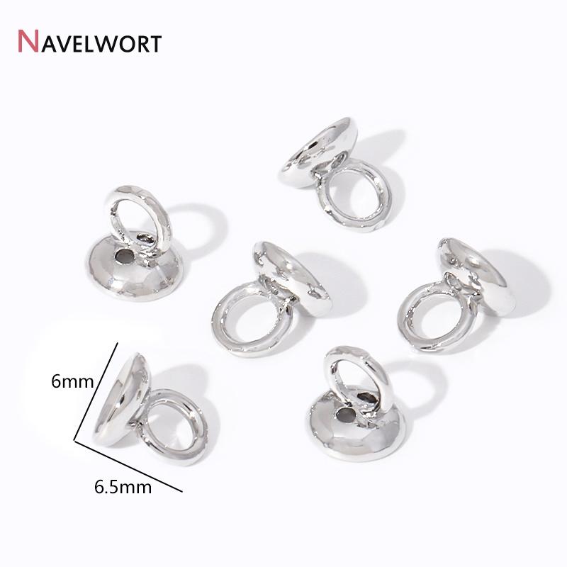 10/20Pcs Gold Plated Brass Crimp Beads,End Caps For Jewelry Making,Caps For Bracelet,Supplies For Jewelry,DIY Accessories
