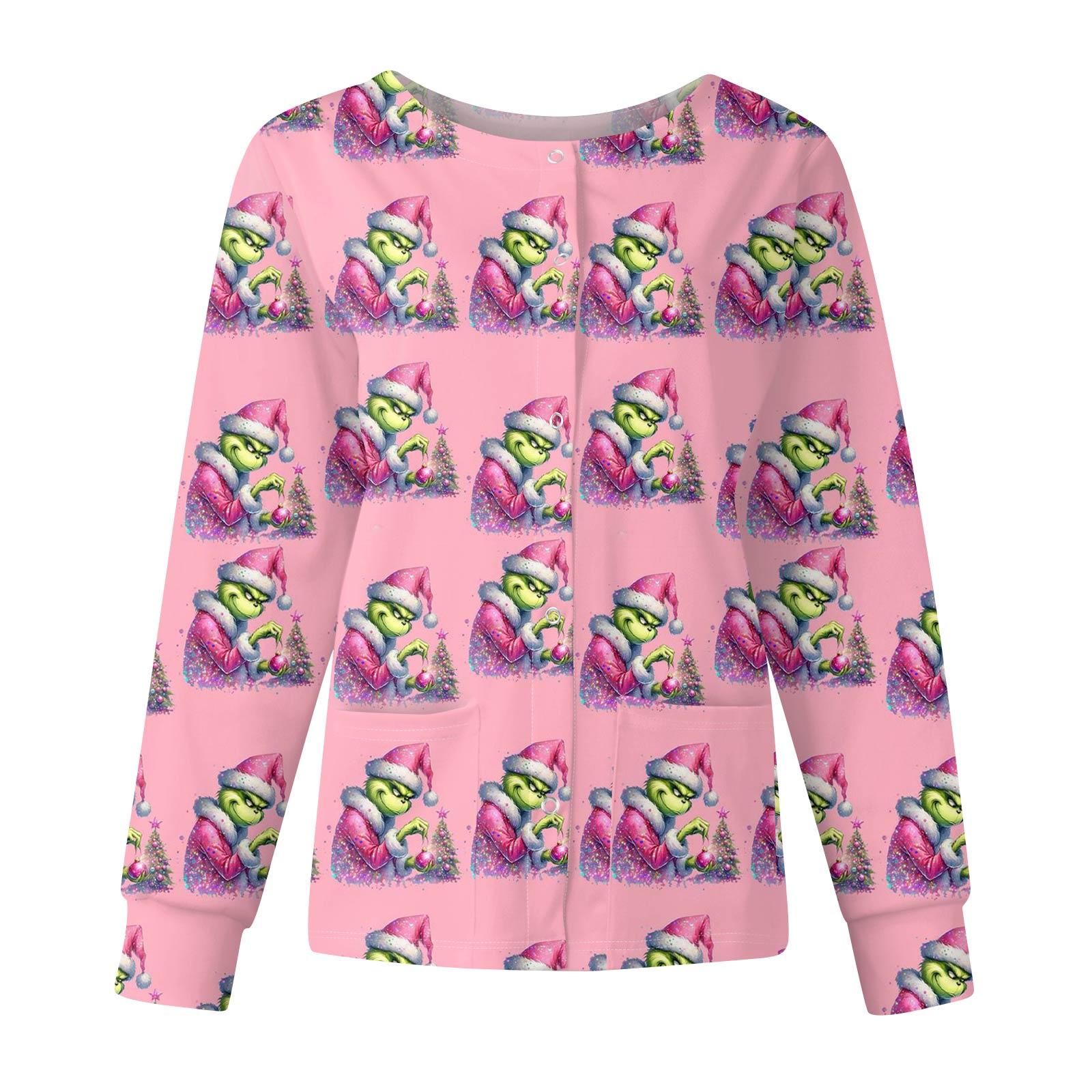 

Женская повседневная модная куртка с длинными рукавами и на одной пуговице с рождественским принтом L