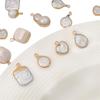 Natural Freshwater Pearl Irregular Gold Edging Single Hanging Style For DIY Necklace Bracelet Earrings Jewelry Making