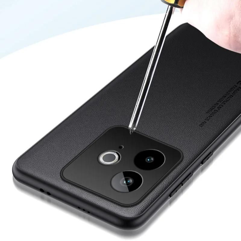 Einfache Leder Handyhülle für Realme GT 7 Matte Silikon Weiche Stoßstange Hüllen für Realme GT7 GT 7T GT 7Pro Funda