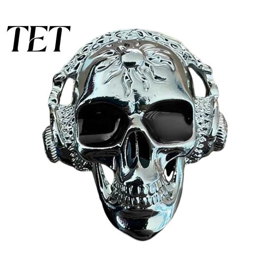 Dark Aesthetic Car Decor Skull Vent Clips, Metal Head Air Halloween Auto Decoration Freshener Charm, Interior Accessory for Men Women