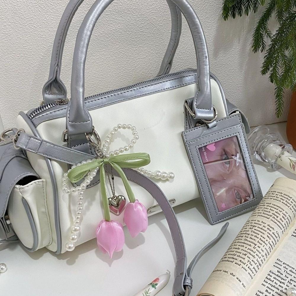 Ribbon Pearl Lace Bow Bag Accessories DIY Bag Charm Pendant Fashion Key Chains  Mobile Phone Chain