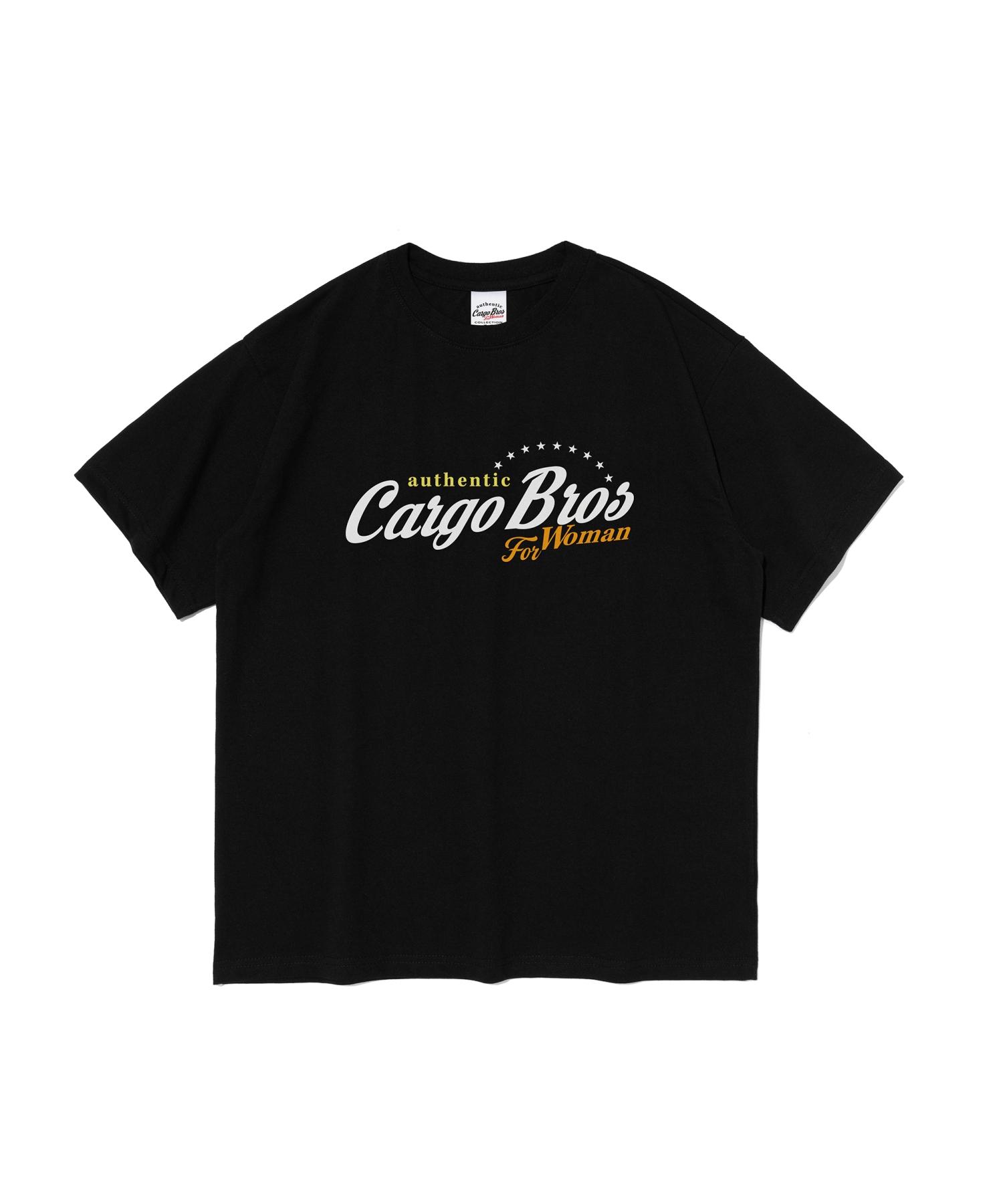 Cargo Bros For Woman Retro Logo Short Sleeve T-Shirt (Black) L