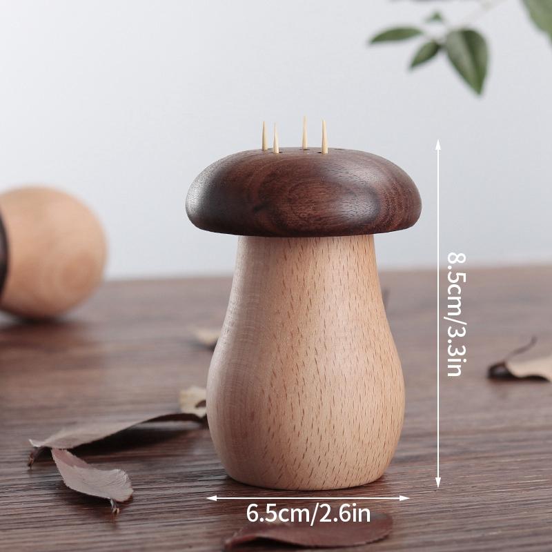 Creative Mushroom Shaped Toothpick Box Easy To Operate Convenient Large Capacity, and The Sealing Ring Does Not Come Off