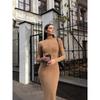 Elegant Sleeveless Knit Midi Dress with High Neck – Spring/Summer Collection