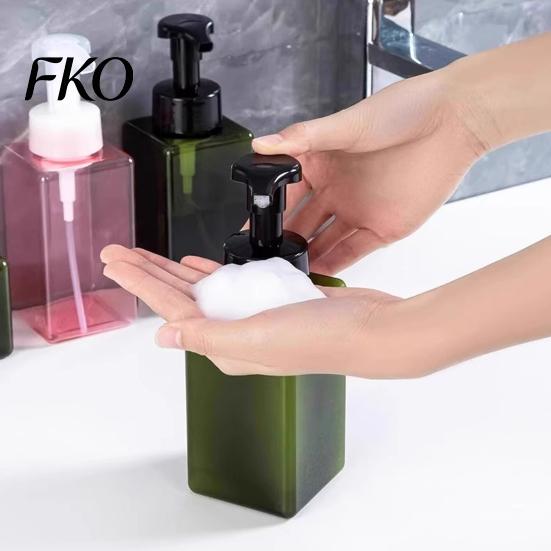 Facial Cleanser Foaming Bottle 250/450ML Press Soap Dispenser, Refillable Hand Shampoo Shower Gel Dispenser Container, Empty Pump Lotion for