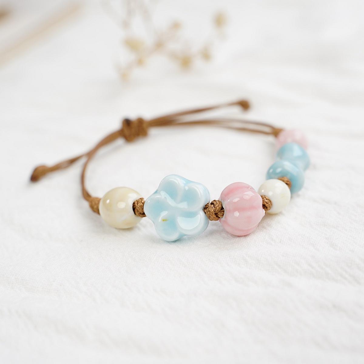 Производитель Керамический Шнурок для Руки Литературный Этнический Стиль Национальный Стиль Древний Стиль Ручная Работа Универсальный Новый Китайский Браслет Оптом